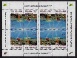 CHIPRE TURCO /TÜRKISH CYPRUS /NORTHERN CYPRUS - EUROPA-CEPT 2024 -"UNDERWATER FLORA And FAUNA"- SHEET Of The 4 SETS MINT - 2024