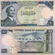 Jordan / 10 Dinars / 1975 / P-20(a) / AUNC - Jordan