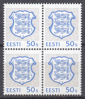 Estland - Estonia 1993/5 Mi. 205 Postfr. ** MNH 4er Block    (31225 - Estonia
