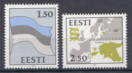 Estland - Estonia 1991 Mi. 174-75 Postfr. ** MNH Nationale Symbole   (31245 - Estland