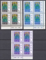 Estland - Estonia 1993 Mi. 200-02 Postfr. ** MNH 4er Block 75 J.Republik  (31244 - Estonie