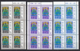 Estland - Estonia 1993 Mi. 200-02 Postfr. ** MNH 6er Block 75 J.Republik  (31243 - Estonie