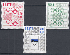 Estland - Estonia 1992 Mi.180-82 Postfr. ** MNH Olympiade Barcelona   (31250 - Estonie