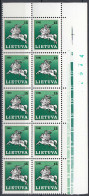 Litauen - Lithuania Mi 473 ** MNH 1991 Block Of 10 - Litauischer Reiter   (31257 - Lituania