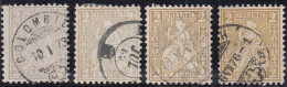 Schweiz - Switzerland  4 Stück 2 C. Marken Vor 1900    (65038 - Other & Unclassified