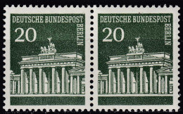 BERLIN - 20 Pfennig Brandenburger Tor Im Paat Mi.287 Postfr. 1966 MNH    (65056 - Andere & Zonder Classificatie