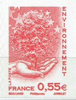 0,55 € Rouge Environnement (timbre Autoadhésif Issu Du Carnet à Composition Variable) - Unused Stamps