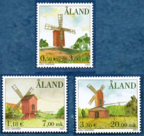 Aland 2001 Wind Mills 3 Values MNH - Mulini