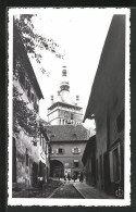 AK Sighisoara, Strassenpartie Mit Blick Zum Uhrturm  - Roemenië