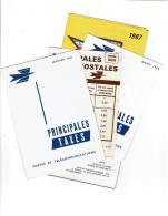 Lot De19 Documents Publicitaires De La Poste Sur Les Tarifs Postaux En Cours & 2 Carnets Timbres Courants Vides (1418) - Postdokumente