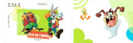 Fête Du Timbre : Looney Tunes Bugs Bunny Et Daffy Duck (timbre Autoadhésif De Feuillet) - Unused Stamps