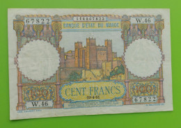 BANQUE D'ETAT DU  MAROC MOROCCO  MARRUECOS 100 FRANCS 1951 - Morocco