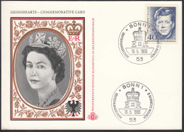 Queen Elisabeth II. Of England Visits Germany 1965 J.F. Kennedy Stamp    (65209 - Sonstige & Ohne Zuordnung