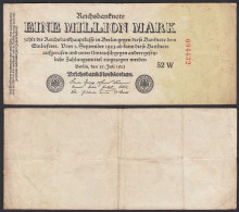 Ro 92b - 1 Million Mark 1923 Pick 94  F (4)  FZ:W BZ:52 KN Innen   (30793 - Altri & Non Classificati