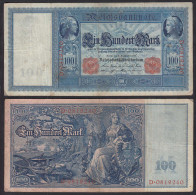 Ro 38 - 100 Mark Reichsbanknote 10.9.1909 - Serie: D Pick 38 VF (3)    (30729 - Other & Unclassified