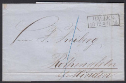 HALLE WESTFALEN 1862 Brief Nach ROTHENUFFELN Bei Minden/Hille Mit Inhalt  (31789 - Other & Unclassified