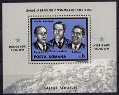 RUMÄNIEN - ROMANIA 1971 Block 85 Raumfahrt Kosmonauten   (87105 - Autres & Non Classés