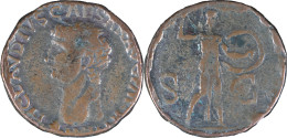 ROME - As - CLAUDE - 41 AD - Minerve Tenant Une Javeline Et Un Bouclier - 10.42 G. RIC.100 - 20-187 - Les Julio-Claudiens (-27 à 69)