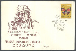 .Yugoslavia, 1964-07-22, Slovenia, Zagorje Ob Savi, Mining, Special Cover & Postmark - Autres & Non Classés