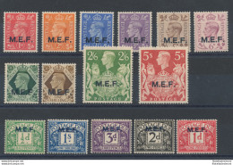 1942-47 MEF Occupazione Inglese - N° 6/16 + Tasse 1/5  Serie MLH* - Sonstige & Ohne Zuordnung