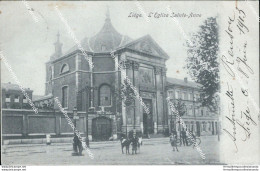 Cf87 Cartolina Liege L'eglise Sainte Anne Belgio Belgium Belgique 1903 - Other & Unclassified