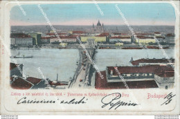 Cf77 Cartolina Budapest Latkep A Kir Palotalol E Lanczhid  Hongrie Ungheria 1904 - Andere & Zonder Classificatie