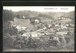 AK Stolberg /Harz, Villenviertel Aus Der Vogelschau  - Stolberg (Harz)