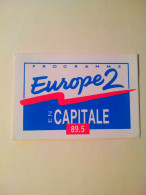 Autocollant Programme'Europe 2 Capitale - Stickers