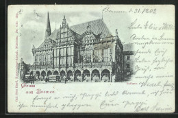 Mondschein-AK Bremen, Rathaus  - Bremen