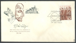 .Yugoslavia, 1964-08-24, Croatia, Dubrovnik, William Shakespeare, Special Postmark & Cover - Autres & Non Classés