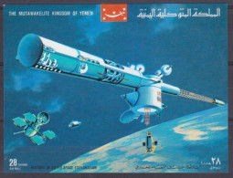 1969 Yemen Kingdom B176b Space Station Of The Future - Azië