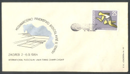 .Yugoslavia, 1964-09-02, Croatia, Zagreb, International Yugoslav Lawn Tennis Championship, Special Postmark & Cover - Altri & Non Classificati
