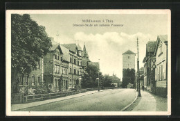 AK Mühlhausen /Thür., Johannis-Strasse Mit äusserem Frauentor  - Muehlhausen