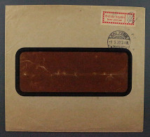 1923, HALLE OPD 1 I A, Gebührenzettel Karminrot, Einfachrahmen, Auf Brief 220,-€ - 1922-1923 Local Issues