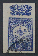 1909, Türkei 157 U, Verfassung 1 Pia. UNGEZÄHNT, Sauber Gestempelt, Sehr SELTEN - Gebruikt