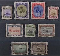 GRÖNLAND  8-16,  New Yorker Ausgabe, 9 Werte Komplett, Gestempelt, KW 220,- € - Used Stamps