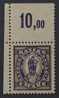 Dt. Reich  132 III POR II **  2 Mk. OHNE AUFDRUCK, Oberrand-RARITÄT, KW 900,- € - Unused Stamps