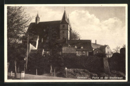 AK Geithain, Partie An Der Stadtmauer Mit Kirche  - Geithain