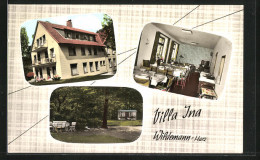 AK Wildemann /Oberharz, Hotel-Villa Ina, Innenansicht, Garten  - Wildemann