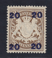 BAYERN 177 II Xa ** Wappen Aufdruck, Papier Grauweiß, Postfrisch, Geprüft 300,-€ - Mint
