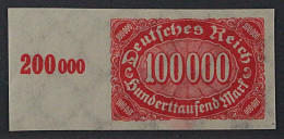 Dt. Reich  257 U ** 10000 Mk. UNGEZÄHNT, LUXUS-Randstück, Postfrisch, KW 200,- € - Ongebruikt