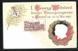 Lithographie Kassel, 1. Wettstreit Deutscher Männergesangsvereine 1899, Orangerie, Schloss  - Other & Unclassified