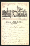 Lithographie Kassel, Ansicht Von Wilhelmshöhe, Löewnburg  - Kassel