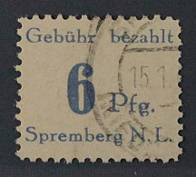 SPREMBERG 4 B, Seltene Farbe Lebhaftblau, Sauber Gestempelt, Geprüft, KW 150,- € - Oblitérés