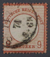 Deutsches Reich  27 A,  9 Kr. Großer Schild, Sauber Gestempelt, Geprüft  450,- € - Used Stamps