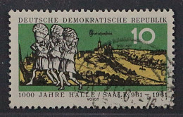 DDR 704 AY, 10 Pfg. Halle Wasserzeichen 3 X, Sauber Gestempelt, Geprüft, 400,-€ - Used Stamps