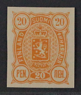 Finnland  30 U **  1889, Wappen 20 P. UNGEZÄHNT, Postfrisch, SELTEN, KW 180,- € - Ungebraucht