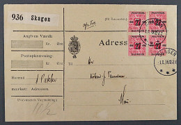 1918, DÄNEMARK 86 X VIERERBLOCK Auf Palet-Brief Wz. Krone, Fotoattest 1200,-€+++ - Covers & Documents