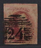 1854, BELGIEN 5 B Z, Leopold Medaillon 40 C. Mit Wz. Geripptes Papier, 260,-€ - 1849 Mostrine