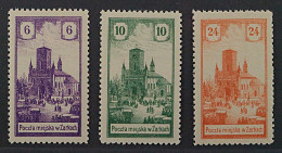 1918, Stadtpost ZARKI 7-9 ** Stadtansicht 6 -24 H. Postfrisch, Geprüft 360,-€ - Bezetting 1914-18